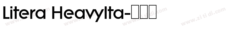 Litera HeavyIta字体转换